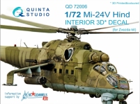 Quinta Studio 1/72 Mi-24V Hind 3D Interior decal #72006 (Zvezda)